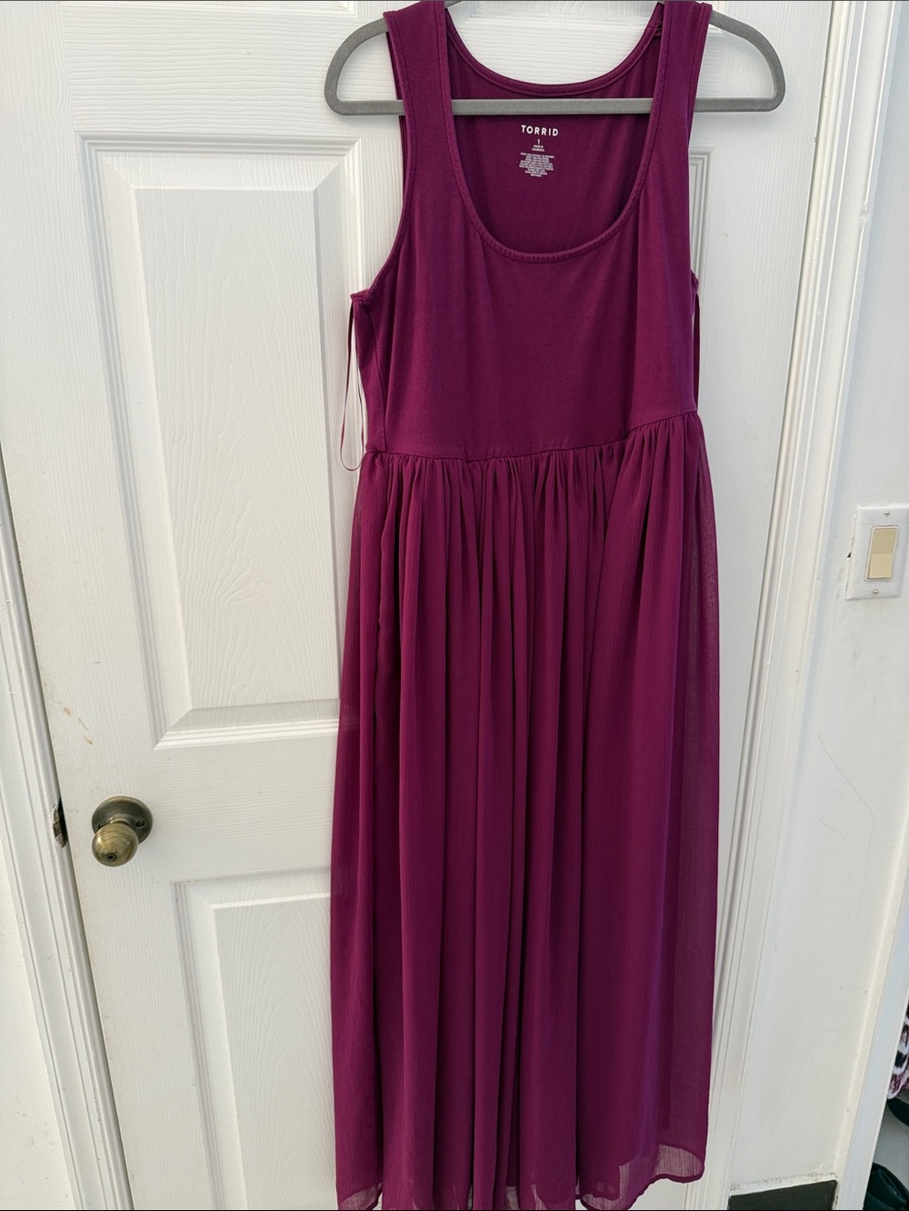 torrid Sleeveless Chiffon Maxi Dress in Berry Plum